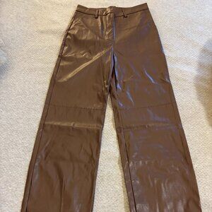 Faux leather pants